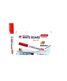WHITE BOARD MARKER - BULLET TIP - RED COLOR -  (12Pcs/PKT) - (Office Mate) - 220046